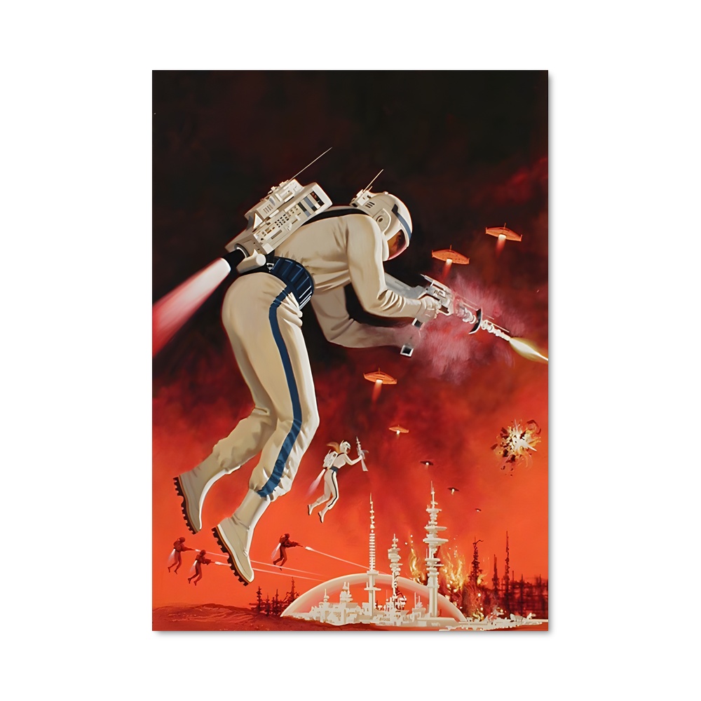 Poster L'Explorateur Stellaire – affiche Espace rétro